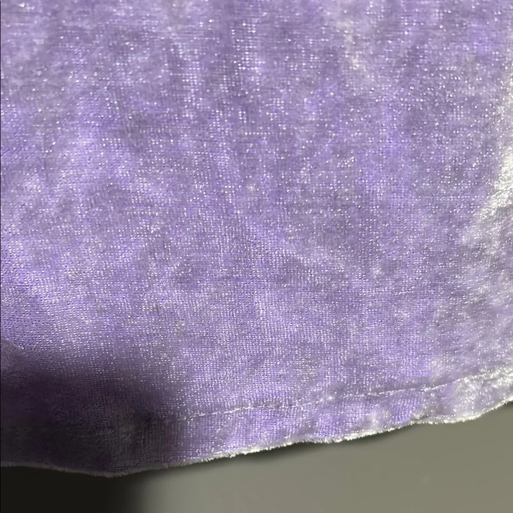 Y2K 90’s Le Chateau Purple Velvet Velour Women's Top - Picture 4 of 9